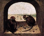 Pieter Bruegel the Elder Two Chained Monkeys oil